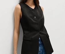 Marks & Spencer Sheen Collarless Waistcoat Size 10