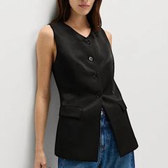 Marks & Spencer Sheen Collarless Waistcoat Size 10