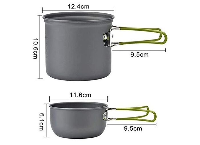 Camping Cookware Set, Camping Pot with Stove Picnic Hiking Utensil Gear Picnic Cookware Cooking Tool Set