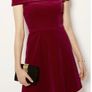 KAREN MILLEN Off-the-Shoulder Velvet Bandeau A-Line Dress UK 12 Image 2