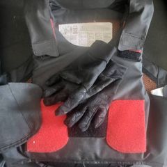Horse riding body protector and gloves