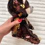 TY Flippables Dangler Sloth Brown Gold Sequins approx. 23 cm. Used Please see photos Image 9