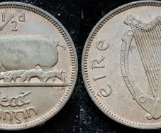 [#372] - Ireland 1942 | Half Penny | 1/2d | Sow | KM.10 | UNC