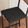 3-piece Bar Table Set, 1 Bar Table, 2 Chairs, with Wine Rack, Glass Holder, Open Shelves, Footrests, Brown Image 3