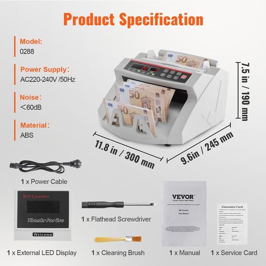 Banknote Counter with UV/MG Detection
