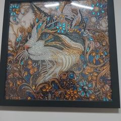 Cat Diamond Painting Framed