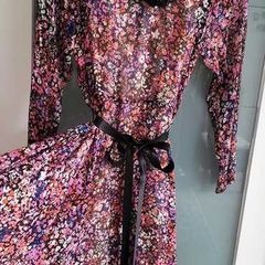 maje 100% silk floral dress layered dress Sz 38 - Fit 10UK - Rrp 295 BNWT