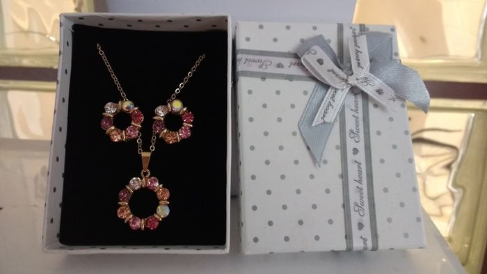 Gold Plated Pendant & Earrings Set