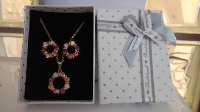 Gold Plated Pendant & Earrings Set