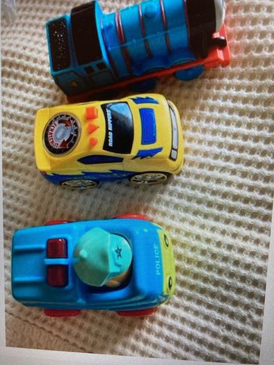 Three Vehicles/ Gordon Train / Police car / Road Ripper car