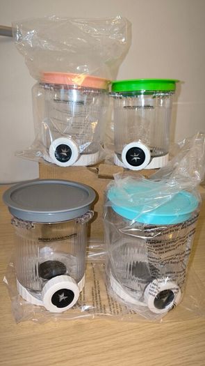 Pack of 4 Replacement Pint Containers for Ninja Swirl CREAMi NC701EU