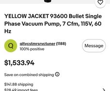 vacuum pump bullet yellow jacket