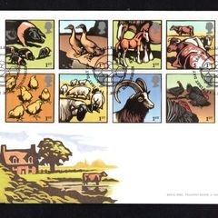 2005 Great Britain Farm Animals Commemorative Stamps Addressed First Day Cover (FDC)
