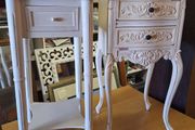 Two small vintage bedside tables for upcycling