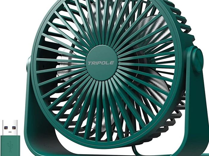 USB Desk Fan, 3 Speeds Adjustable Strong Wind Table Fan, 360 Degree Rotation Mini Personal Fan 6 Inches Portable Cooling Fan for Desktop Office Home Bedroom Car Outdoor Camping MULTIPLE COLOURS AVAILABLE (FREE POSTAGE)