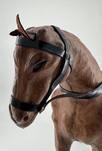 leather horse sculpture