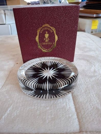 Staffordshire hand cut lead Crystal paper weight