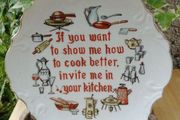 mid century plate, Kitchen plate, display plate