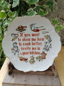 mid century plate, Kitchen plate, display plate