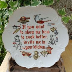 mid century plate, Kitchen plate, display plate