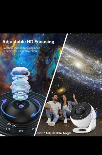 Planetarium Star Projector,Realistic Starry Sky Night Light with 12 Film Discs