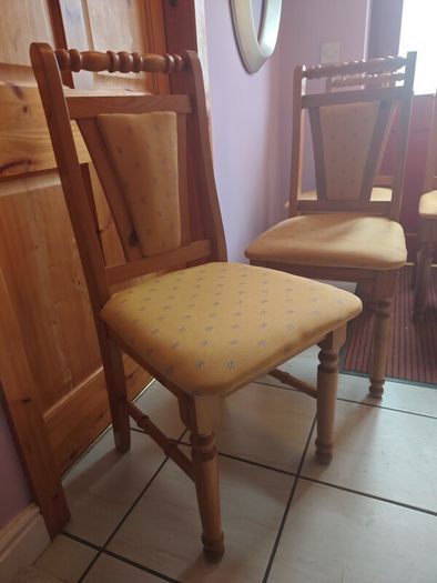 4 wooden chairs
