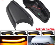 For VW Volkswagen Polo mk4 9N3 FL Vento Skoda Octav 2X Led Side Wing Mirrors Dynamic Turn Signal Light Indicator Repeater Lamp