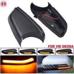 For VW Volkswagen Polo mk4 9N3 FL Vento Skoda Octav 2X Led Side Wing Mirrors Dynamic Turn Signal Light Indicator Repeater Lamp