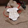 Baby Custom First Christmas Ornament Baby's Bodysuit Shape Birth Stat Ornament Baby Shower Gift Xmass gift Image 5