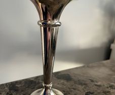 silver plated bud vase