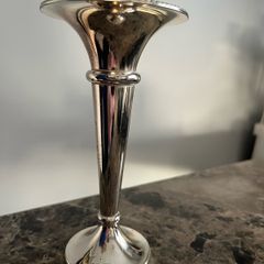 silver plated bud vase