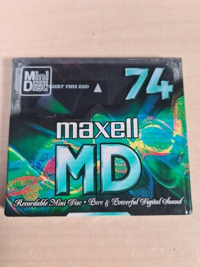 Maxell MD74 blabk mini disc brand new sealed