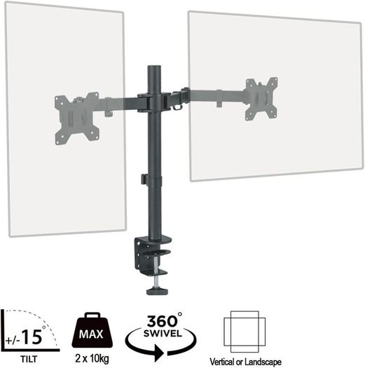 Monitor stand dual monitor up to 27" screens