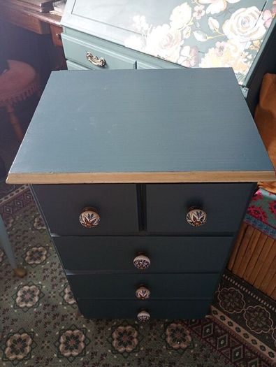 Upcycled old solid wood chest of drawers