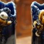 Pair of Antique Japanese Sumida Gawa Figural Spill Vases, c.1900 Image 4