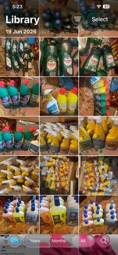 Bundle of cleaning items