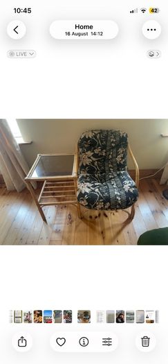 Wicker Seat and Table