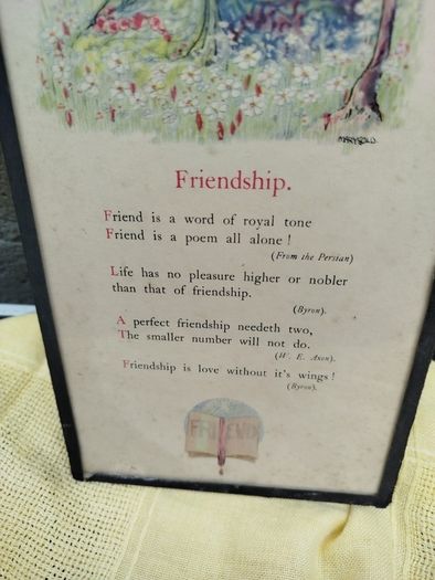 Framed Friendship poem
