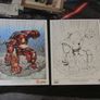 Lego VIP Hulkbuster Ultron Edition Art Prints Artwork By Ron Lim For Lego Marvel Super Heroes Iron Man Hulkbuster Ultron Edition Prints Color And VIP Black And White Variants Rare And Hard To Find BOTH BLACK AND WHITE AND COLOR LIMITED EDITION SET Rare An Image 2