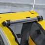 Dog Trailer, Mesh Windows, Roll-Up Cover, Universal Coupler, Steel Frame, Yellow, 140 x 71 x 83 cm Image 2