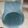 Pair of teal velvet bar stools Image 6