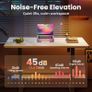 120 cm Electric Standing Desk Adjustable Height 4 Memory Settings Sit Stand Up for Home Office Computer Workstation White Image 8
