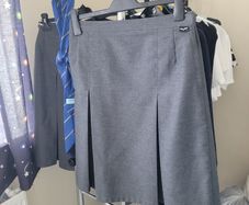 2 school grey skirts. Grants shop Dublin