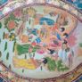 a Chinese Satsuma "Geisha" Oval Platter - Stamped Image 3