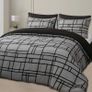 MULTIPLE SIZES AVAILABLE Double Duvet Cover Set Doublesided Bedding Set 3 PCS With Pillowcases Ultra Soft Anti Allergic Non Iron Luxury Microfiber (Gray, Double (200 x 200 cm) Image 5