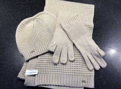 Calvin Klein Hat Scarf and Glove Set