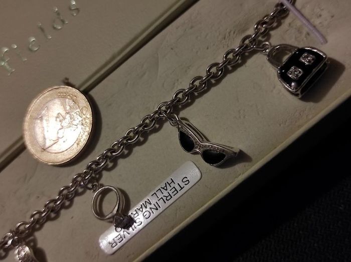Sterling silver charms bracelet