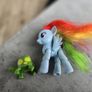 Articulated Joints Rainbow Dash with Pet Turtle Tortoise MLP G4 My Little Pony Image 10