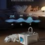 Cat Water Fountain for Drinking: 2.6L Stainless Steel Cat Water Fountain, Multiple Filtration Pet Water Fountain, Built-In Led, Ultra Silent with 6 Sponges and 6 Filter Image 4