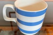 Vintage Blue White Striped Mug Colleen Pattern Carrigaline Pottery Ireland